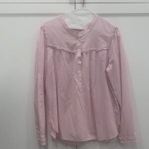 Soft Pink Ruffle Blouse Xirena